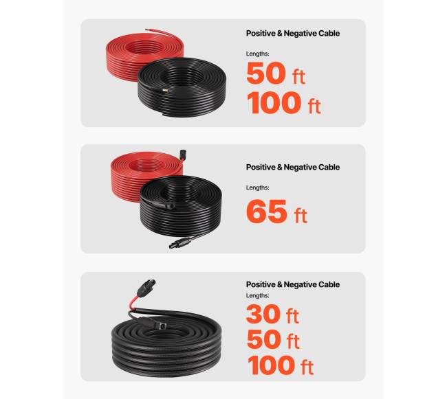 9,14 m saulės baterijos prailginimo kabelis 10 AWG6