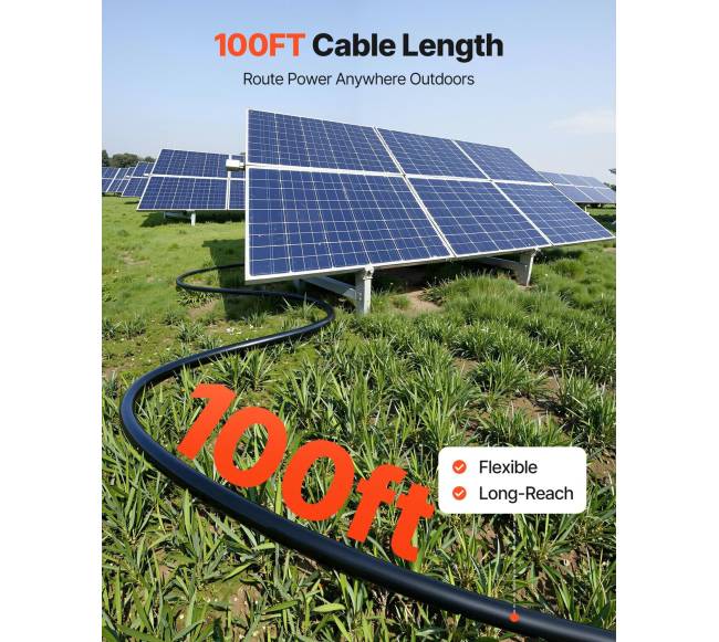 Saulės baterijos laidas 30,48m juoda + raudona3