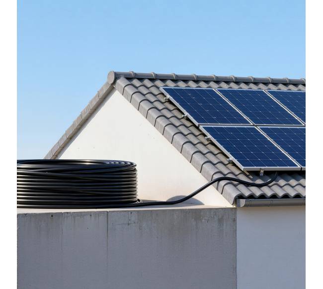 Saulės baterijos laidas 30,48m juoda + raudona7