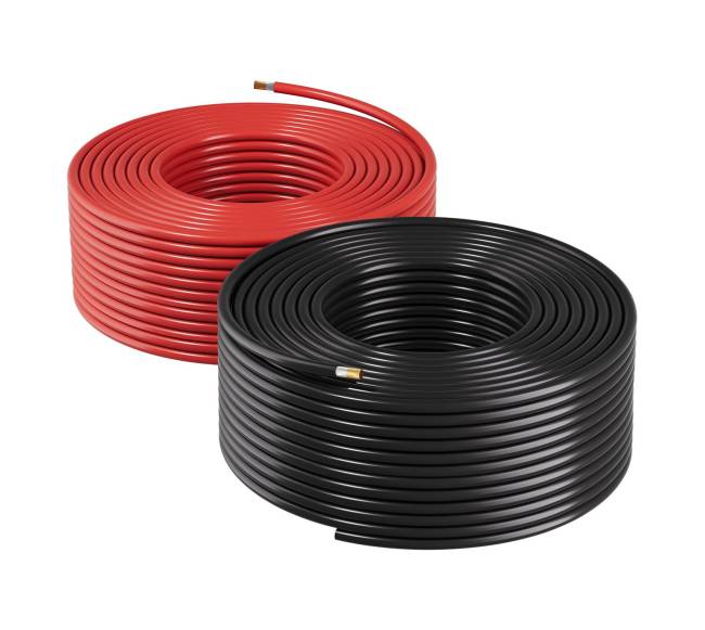 Saulės baterijos laidas 30,48m juoda + raudona8