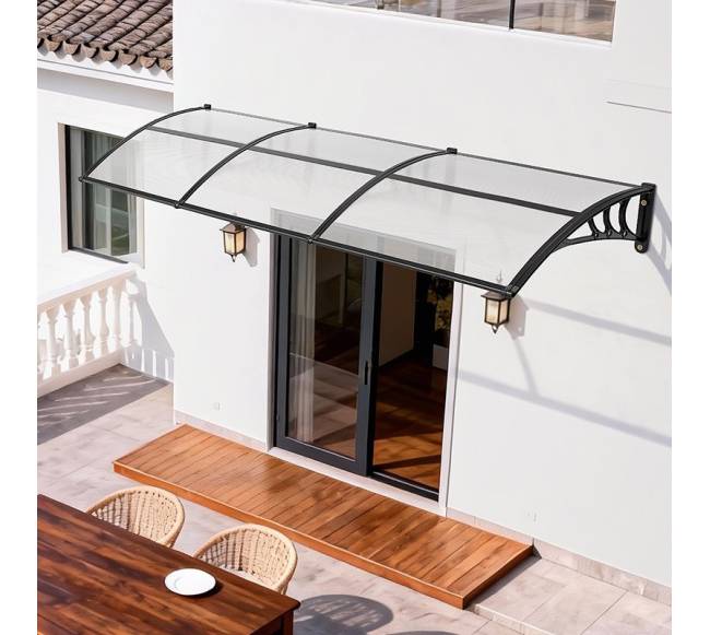 Durų stogelis su drenažu ir ABS laikikliu7