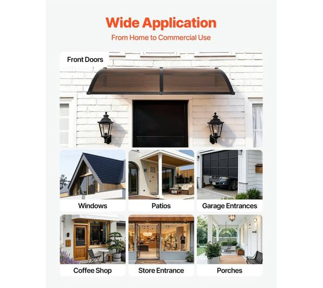 Prieangio durų stogelis su polikarbonatu5