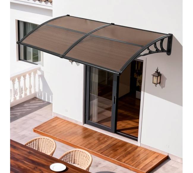 Prieangio durų stogelis su polikarbonatu7