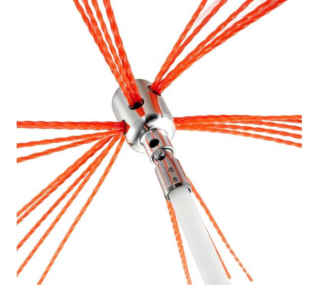 Kaminų valymo rinkinys, teleskopinis 12 m ilgio10