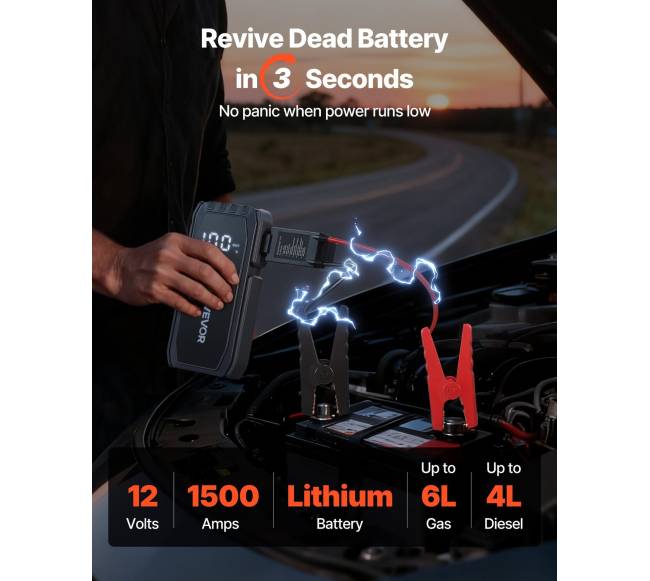 Automobilio 1500A akumuliatoriaus įkroviklis1