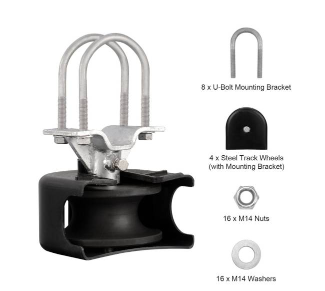Stumdomų vartų rinkinys su U formos grioveliu8