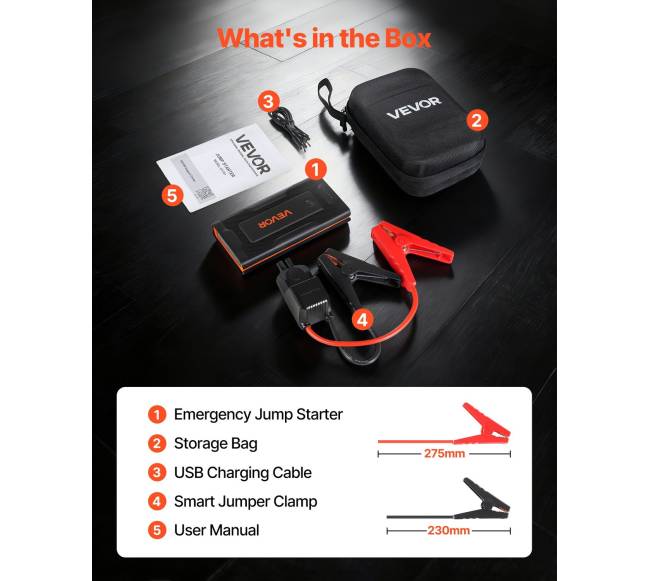 Automobilio akumuliatoriaus paleidiklis su 1000A srove6