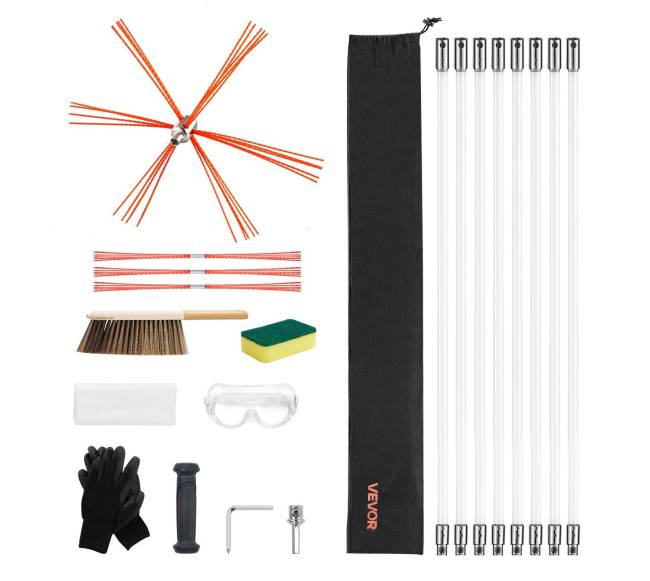 Židinio valymo komplektas, 8 m prailginamas8