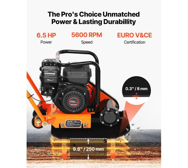 Plokštuminis vibroplokštė su 6,5 AG varikliu3