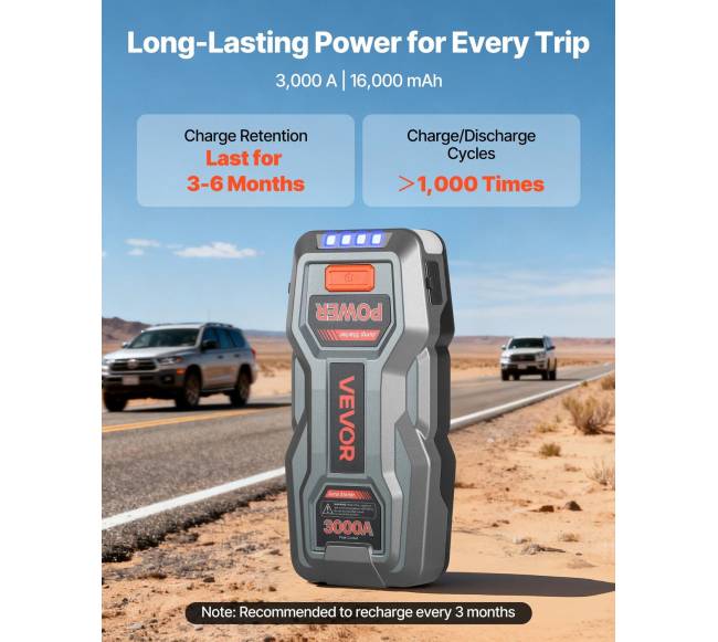 Automobilio paleidimo įrenginys 3000A, 12V2