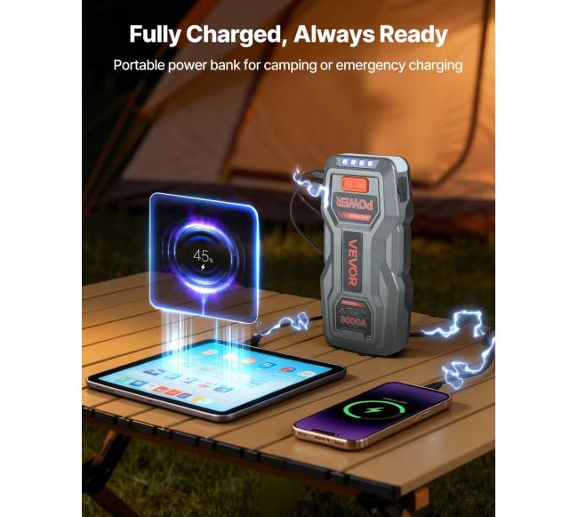 Automobilio paleidimo įrenginys 3000A, 12V4