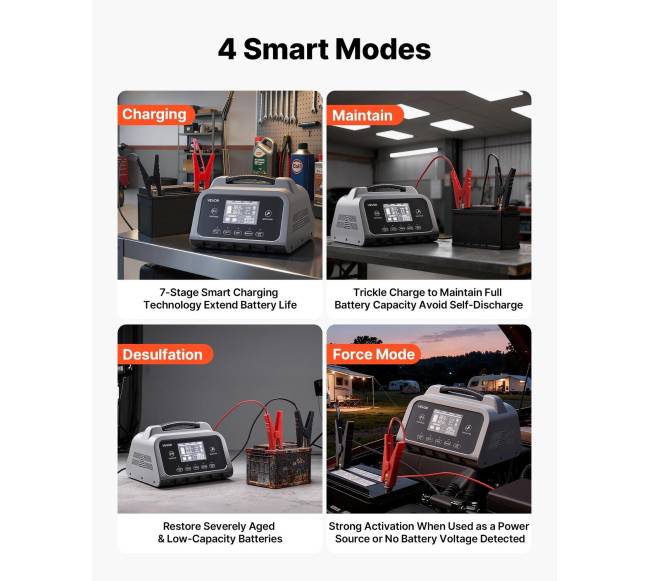 Išmanusis akumuliatoriaus įkroviklis, 25A, 6V 12V 24V2