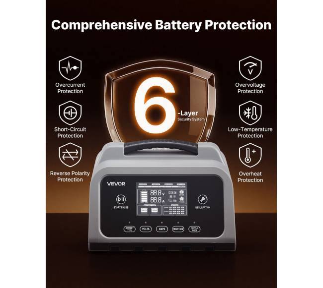 Išmanusis akumuliatoriaus įkroviklis, 25A, 6V 12V 24V4