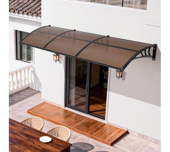 Lauko durų stogelis, 96 x 297 cm, apsauga nuo lietaus ir saulės7