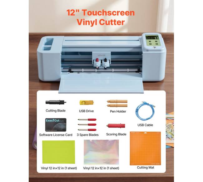 Vinilo pjaustymo įrenginys, 305 mm su jutikliniu ekranu4