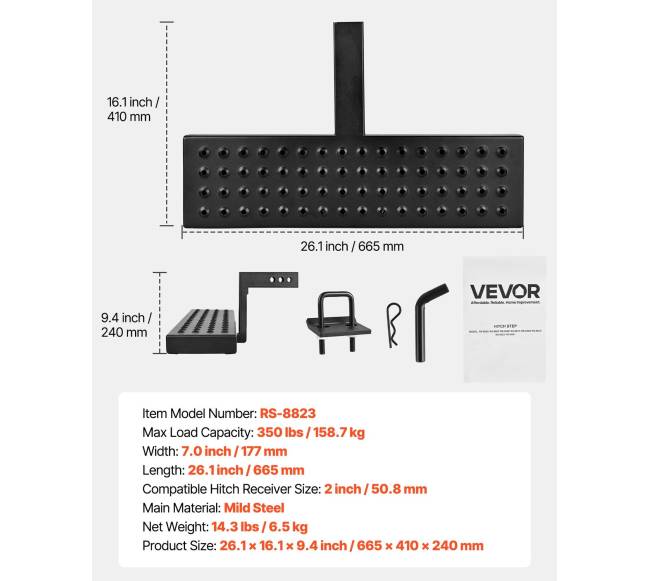 Universalus galinis buferio apsauga 5 cm kabliui6