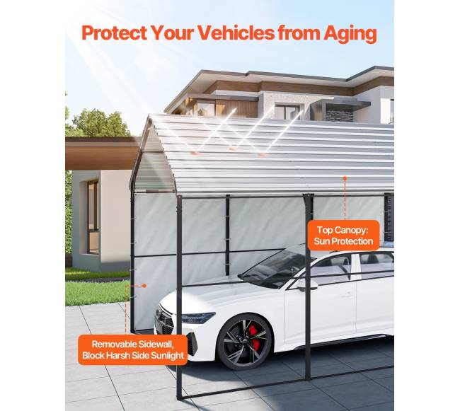 9,84 x 14,76 m metalinis automobilių stogelis valtims2