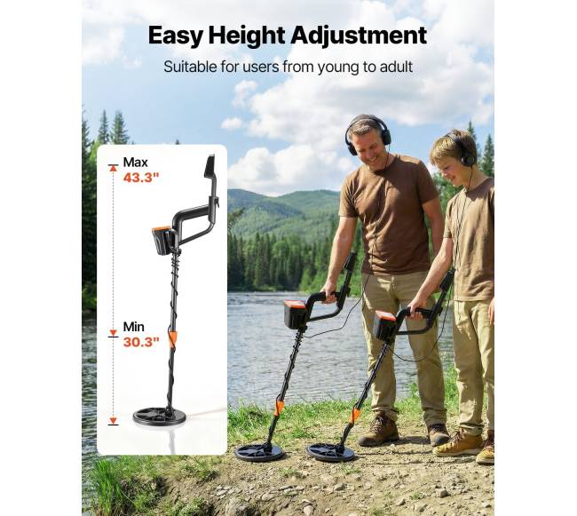 Metalo detektorius suaugusiesiems su vandeniui atsparia rite4