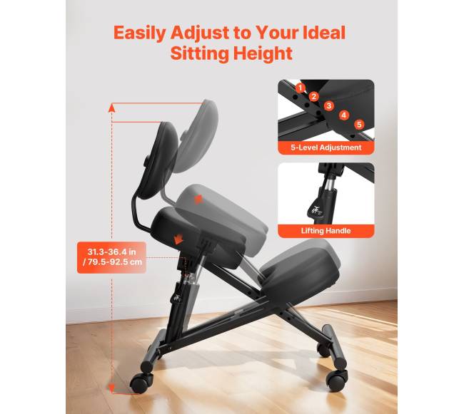 Ergonominė kėdė su atlošu ir ratukais3