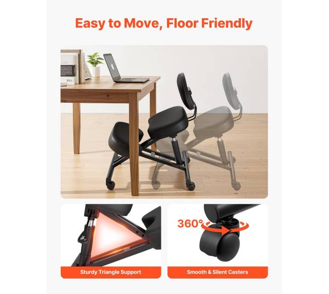 Ergonominė kėdė su atlošu ir ratukais5