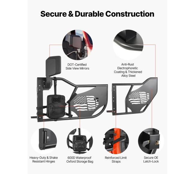 Jeep tubularinės durys 2018-20264