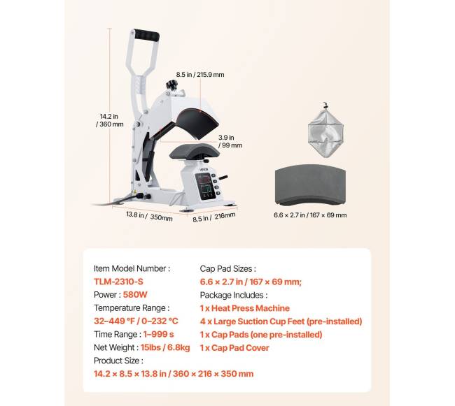 Kepurių šilumos spaudos mašina su kepurių tempikliu6