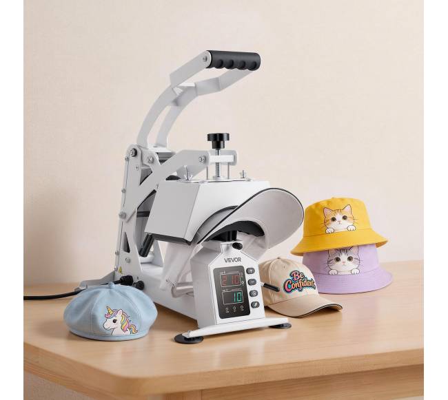 Kepurių šilumos spaudos mašina su kepurių tempikliu7