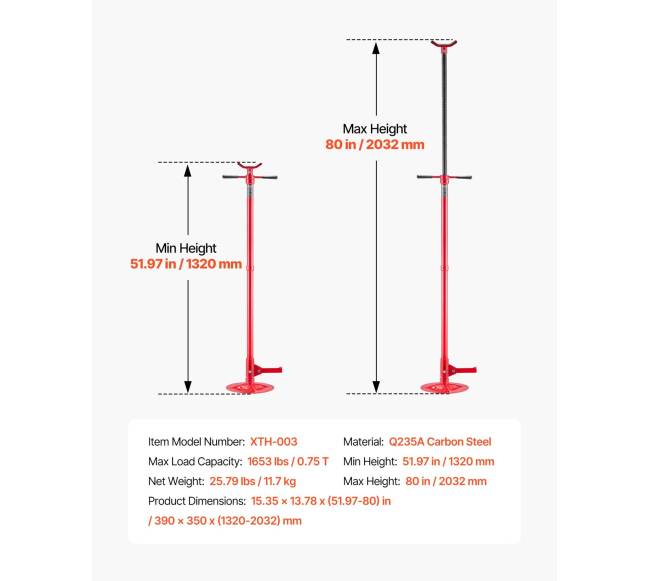 Pakabinamoji atrama iki 0,75 t 2032 mm6