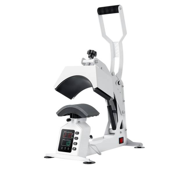 Kepurių šilumos spaudimo mašina su 4 keičiamomis platformomis0