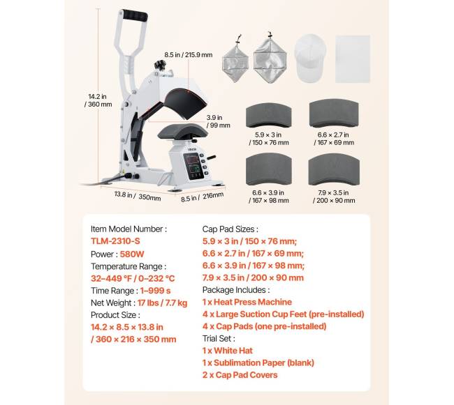 Kepurių šilumos spaudimo mašina su 4 keičiamomis platformomis6