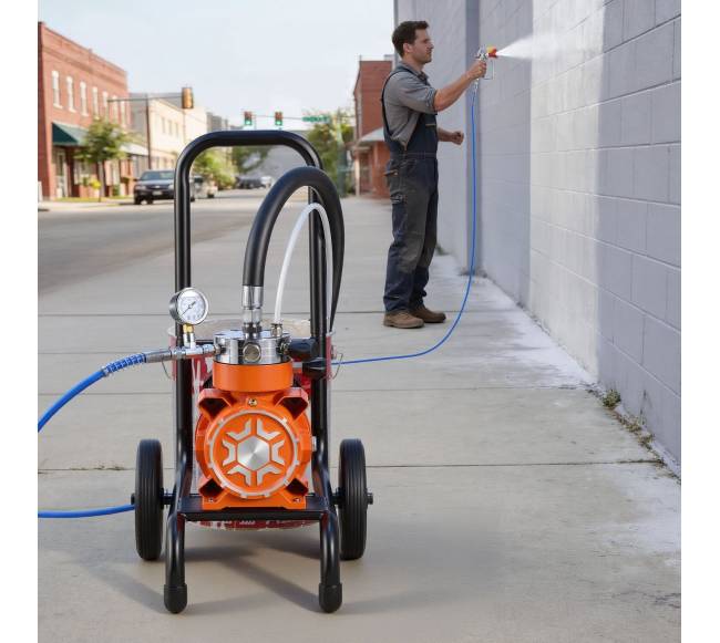 Pneumatinis dažų purkštuvas su vežimėliu 900 W7