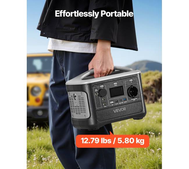 Nešiojama 600W elektros stotis su LiFePO4 akumuliatoriumi4