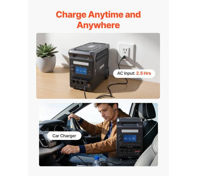 Nešiojama galios stotis, 3000W saulės generatorius5