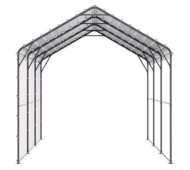 9,84 x 14,76 m metalinis automobilių stogelis valtims10