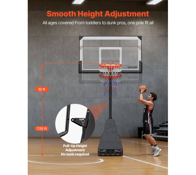 Nešiojama krepšinio lenta su aukščio reguliavimu4