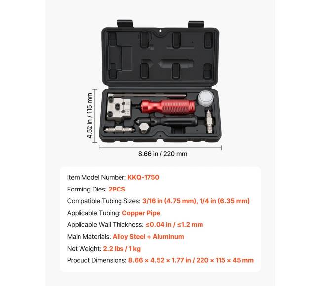 Stabdžių vamzdelio praplatinimo įrankių rinkinys6