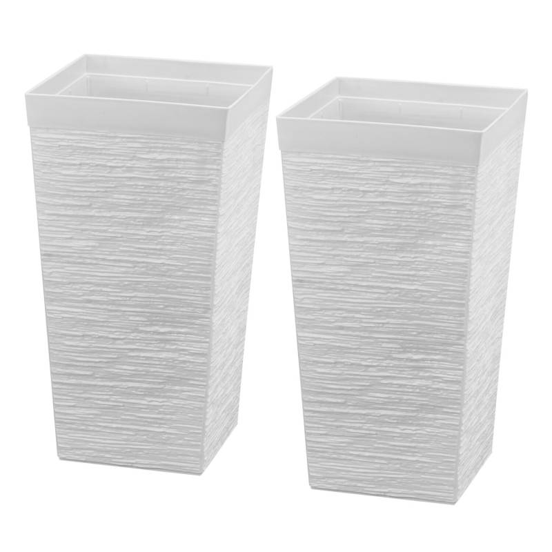 Dideli plastikiniai vazonai su ratukais ir drenažu0