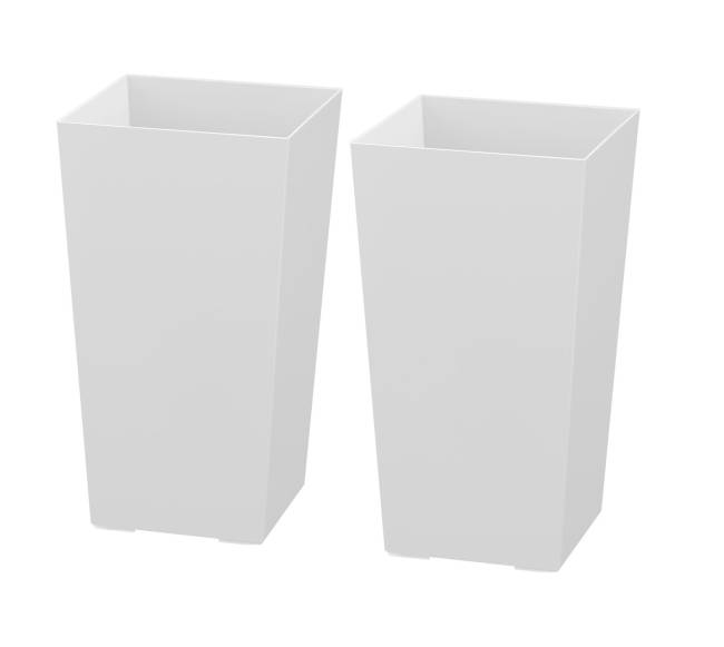 Aukšti vazonai rinkinys 2 vnt, 550 mm, balti0