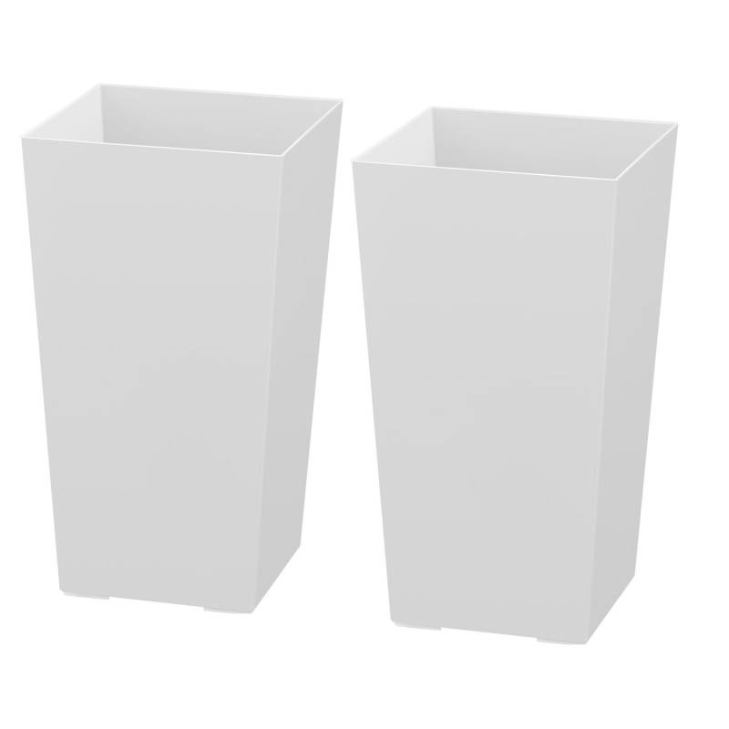 Aukšti vazonai rinkinys 2 vnt, 550 mm, balti0
