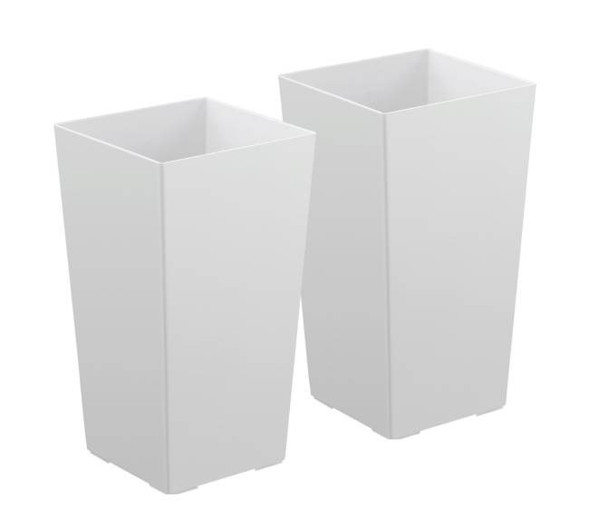 Aukšti vazonai rinkinys 2 vnt, 550 mm, balti8