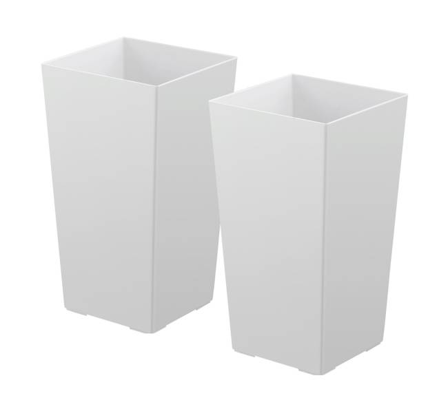 Aukšti vazonai rinkinys 2 vnt, 550 mm, balti9