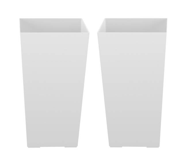 Aukšti vazonai rinkinys 2 vnt, 550 mm, balti10