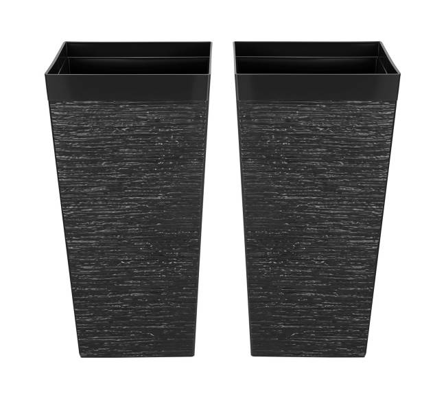 Aukšti gėlių vazonai su ratukais, 2 vnt.0