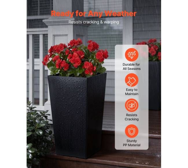 Aukšti lauko vazonai su ratukais, 2 vnt.1