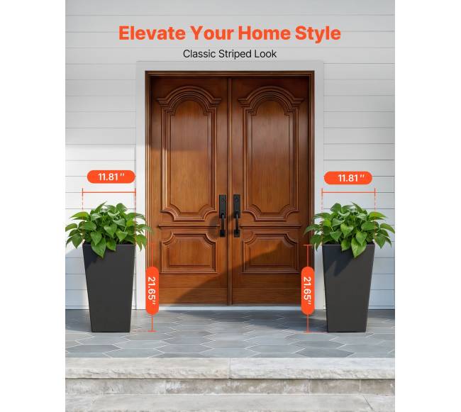 Aukšti lauko vazonai su ratukais, 2 vnt.2