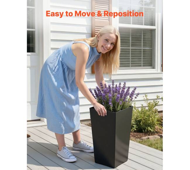 Aukšti lauko vazonai su ratukais, 2 vnt.3