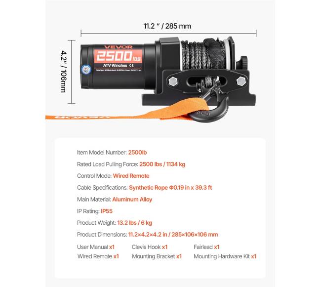 1134 kg elektrinė gervė su sintetine virve6