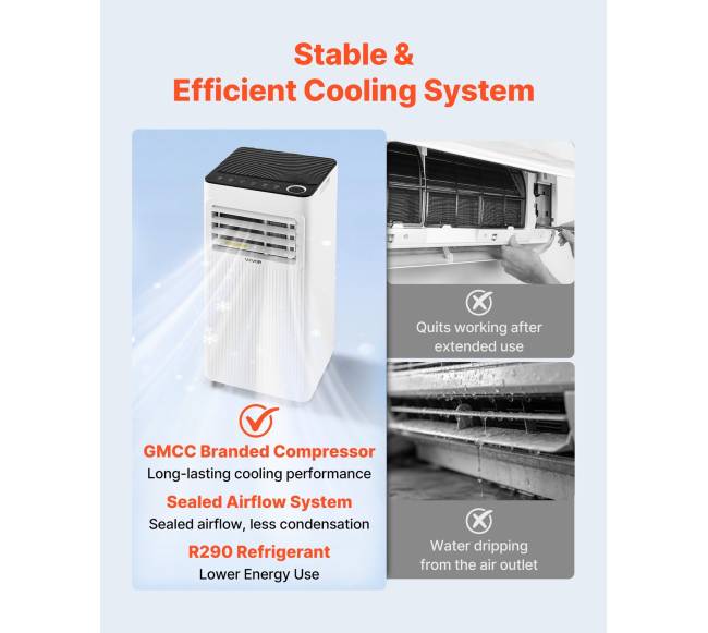 Nešiojamas oro kondicionierius 2kW, 3-in-14