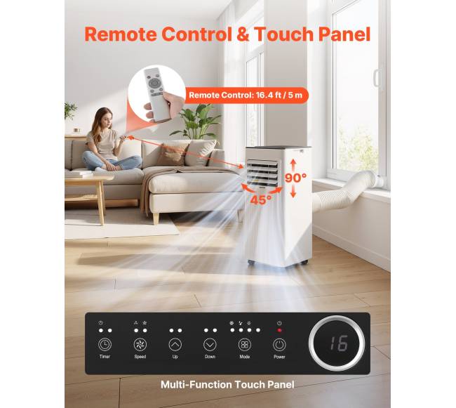 Nešiojamas oro kondicionierius 2kW, 3-in-15