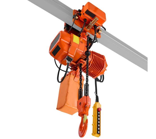2000 kg elektrinis grandinės keltuvas, 6,1 m aukštis0